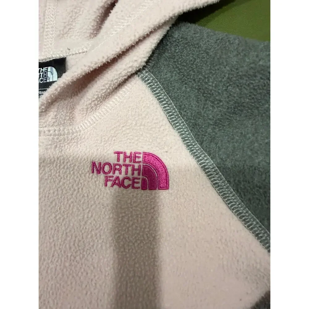 Girl's The North Face Fleece Jacket - Pink/Gray - Size 3T